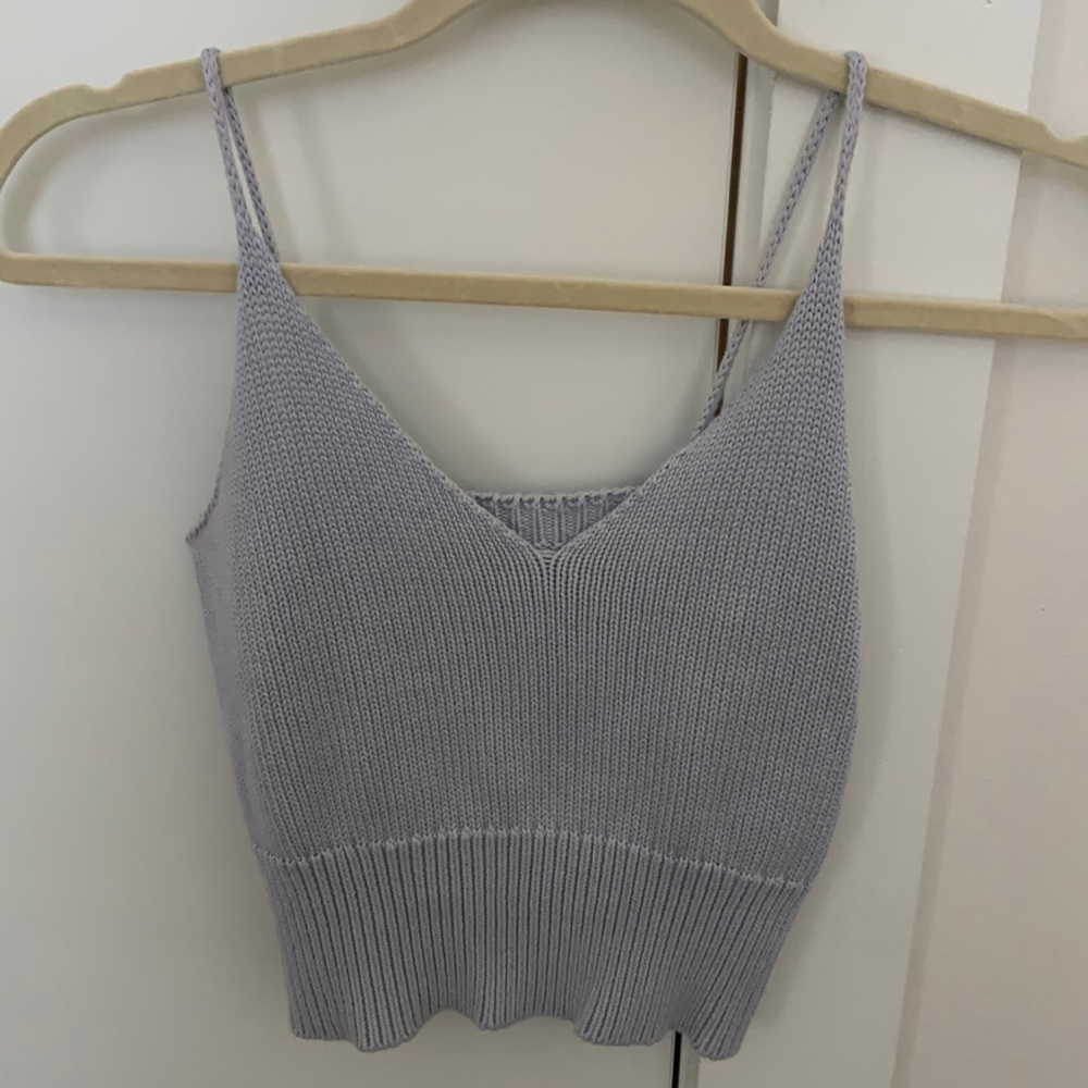 Brandy Melville blue knit top